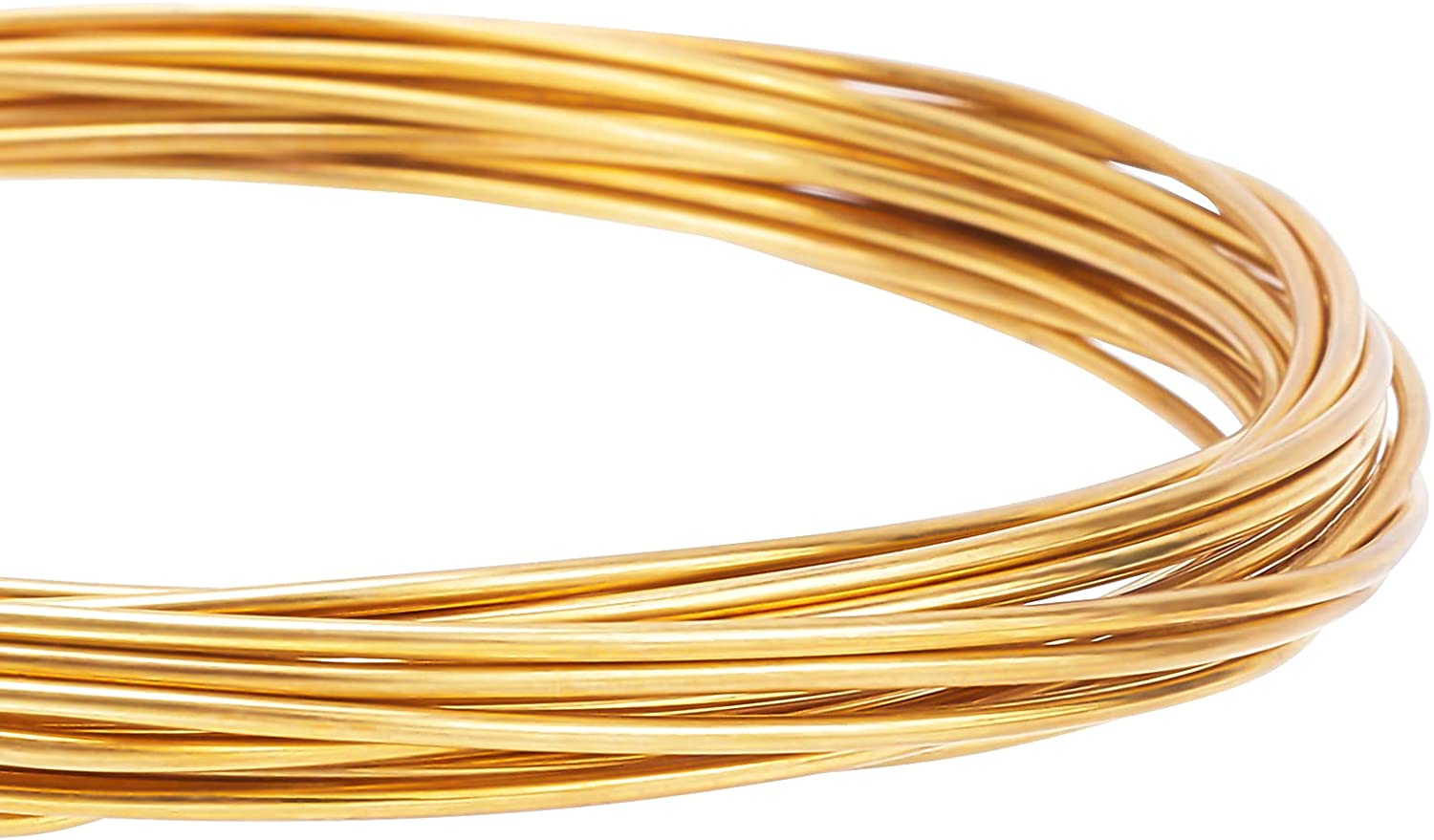 14 Gauge 16.4 Feet Round Pure Copper Wire Gold Brass Wire for Beading Craft  and Jewelry Making